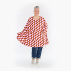 A-Form Shirt von AKH Fashion aus Baumwolle, ausgefallene, zeitlose Lagenlook Mode