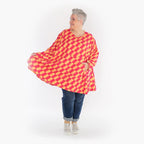 A-Form Shirt von AKH Fashion aus Baumwolle, ausgefallene, zeitlose Lagenlook Mode
