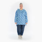  AKH Fashion Bigshirt in gerader Form, aus Baumwolle, 1427.06988, Türkis/Blau, Kariert, Schick