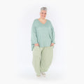  AKH Fashion Bigshirt in kastiger Form, aus Viskose, 1429.06993, Mint, Schick, Modern, Bequem