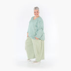  A-Form Bigshirt von AKH Fashion aus Viskose, 1429.07013, Mint, Schick, Modern, Bequem, Schick