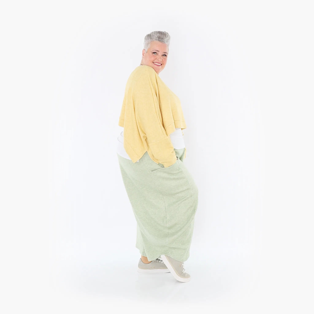  AKH Fashion Bigshirt in kastiger Form, aus Viskose, 1429.07011, LimeGelb, Schick, Modern