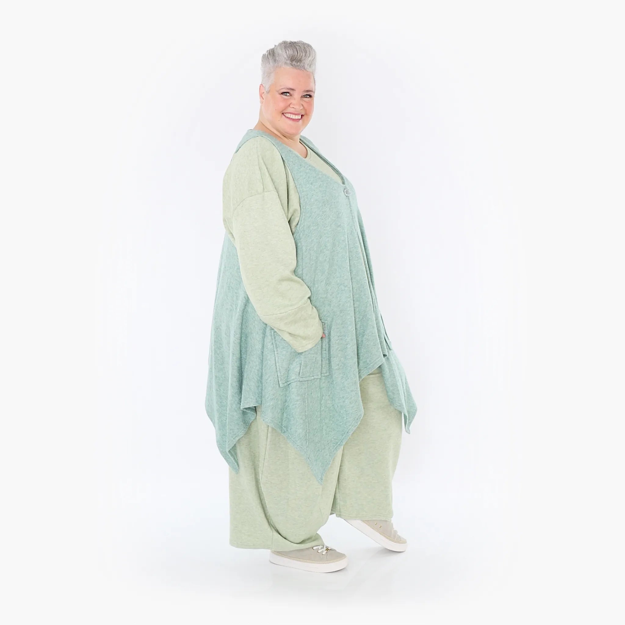  A-Form Weste von AKH Fashion aus Viskose, 1429.00110, Mint, Schick, Modern, Bequem, Schick