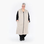  AKH Fashion Weste in gerader Form, aus Viskose, 1429.06879, Beige, Schick, Modern, Bequem