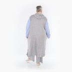  AKH Fashion Weste in gerader Form, aus Viskose, 1429.06879, Hellgrau, Schick, Modern