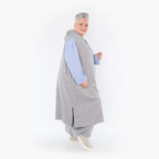  AKH Fashion Weste in gerader Form, aus Viskose, 1429.06879, Hellgrau, Schick, Modern