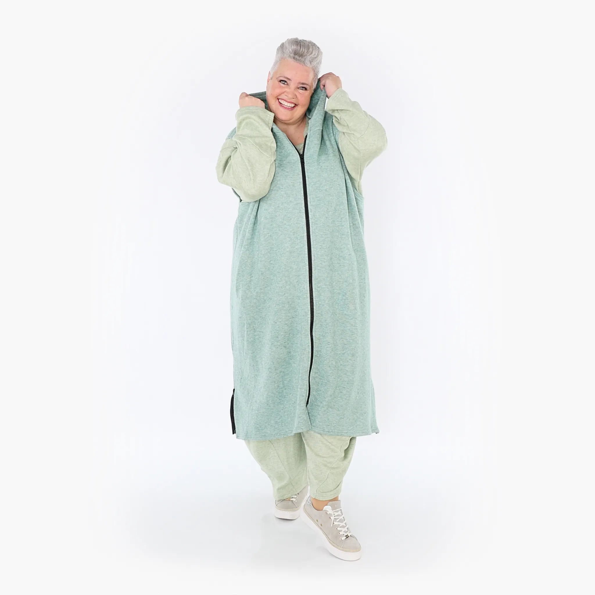  AKH Fashion Weste in gerader Form, aus Viskose, 1429.06879, Mint, Schick, Modern, Bequem