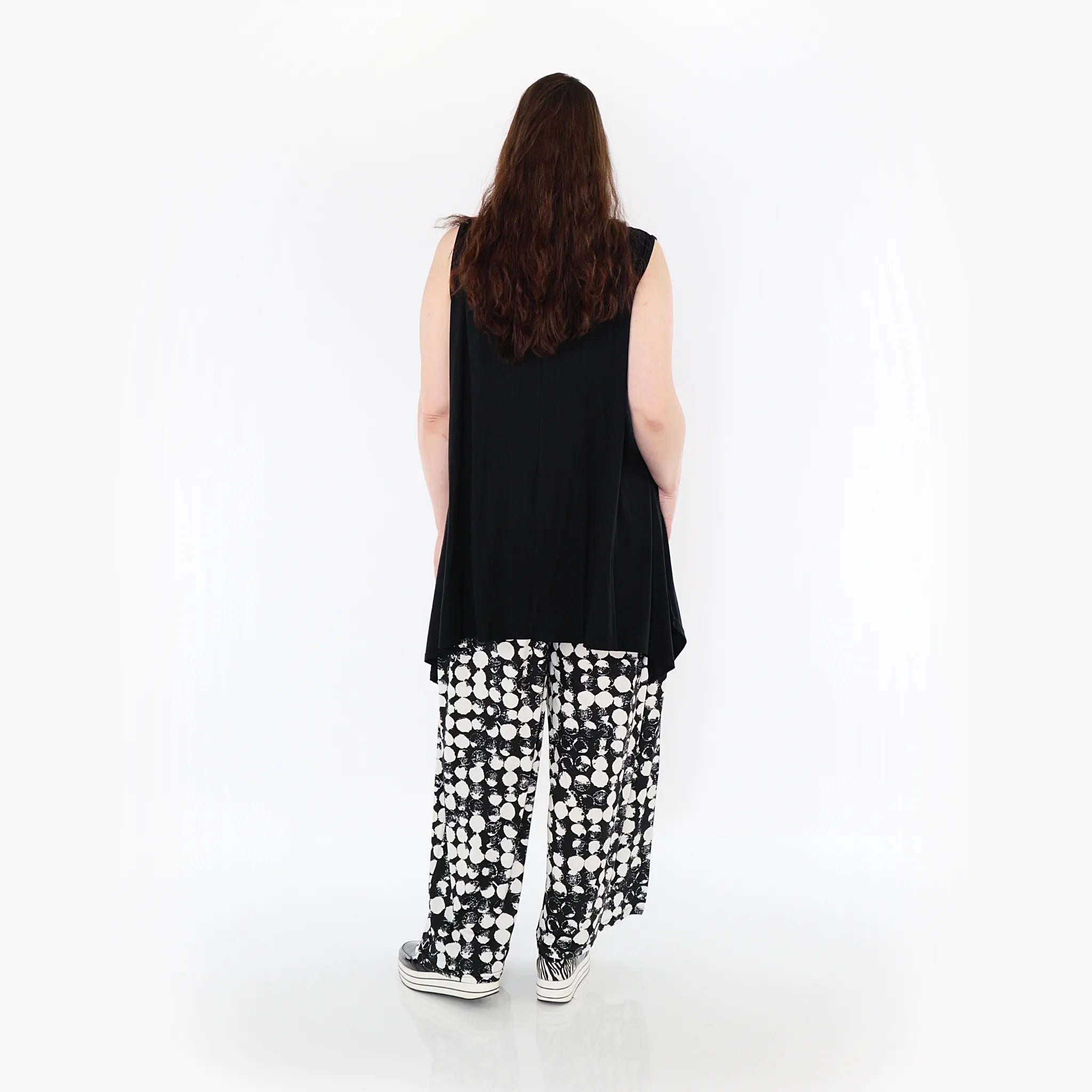  Marlene Hose von AKH Fashion aus Materialmix, 1433.06720, Schwarz/Weiß, Schick, Modern