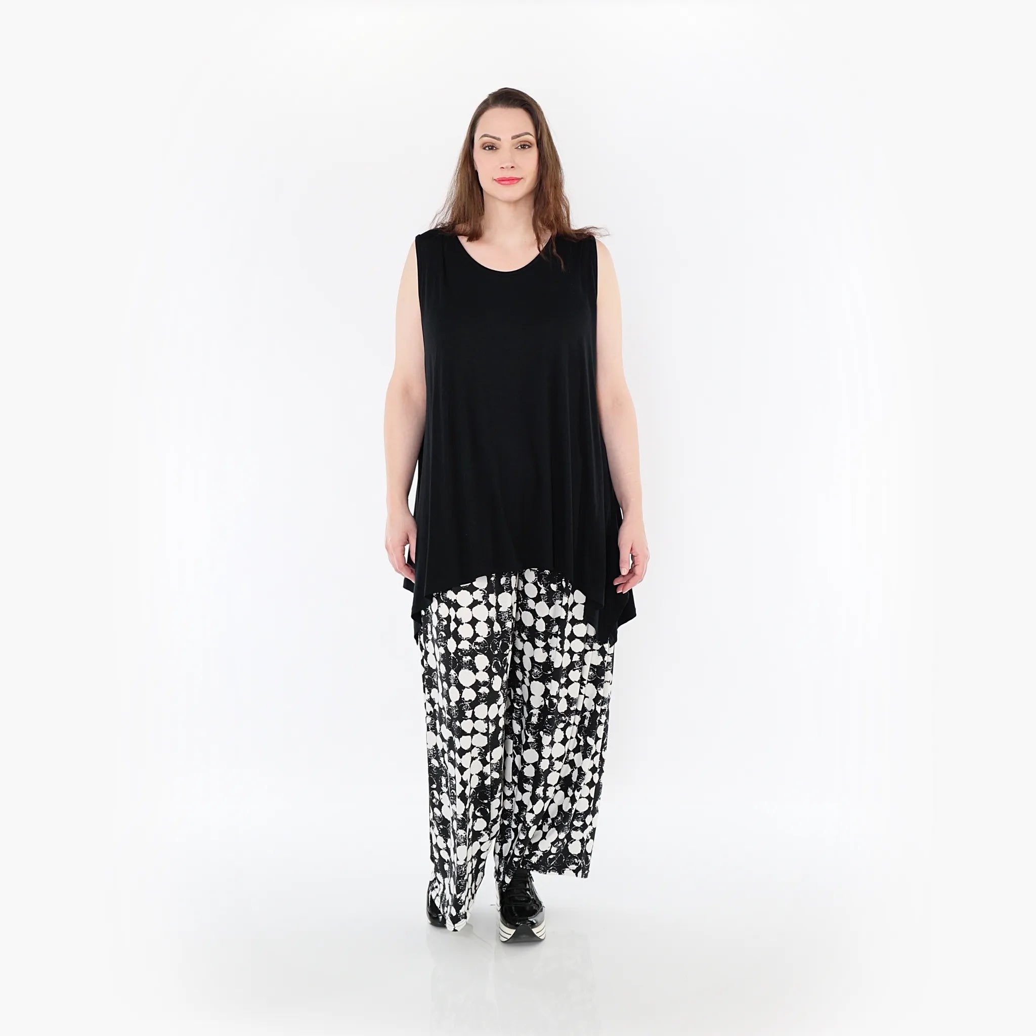  Marlene Hose von AKH Fashion aus Materialmix, 1433.06720, Schwarz/Weiß, Schick, Modern