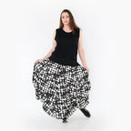  Ballonrock von AKH Fashion aus Materialmix, 1433.07559, Schwarz/Weiß, Schick, Modern