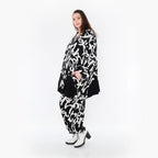  A-Form Jacke von AKH Fashion aus Viskose, 1434.07027, Schwarz/Weiß, Schick, Modern, Bequem