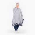  A-Form Bluse von AKH Fashion aus Baumwolle, 1435.06917, Weiß/Blau, Vichy-Streifen, Schick