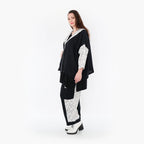  AKH Fashion Jacke in kastiger Form, aus Baumwolle, 1441.07025, Schwarz/Weiß, Schick
