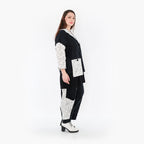  AKH Fashion Jacke in kastiger Form, aus Baumwolle, 1441.07025, Schwarz/Weiß, Schick