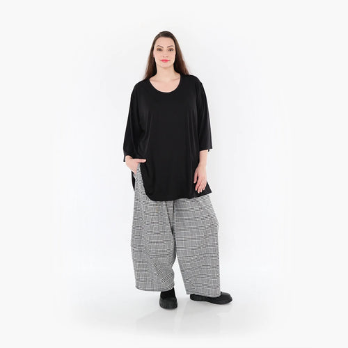  Ballonhose von AKH Fashion aus Baumwolle, 1444.07032, Schwarz/Weiß, Schick, Modern, Bequem