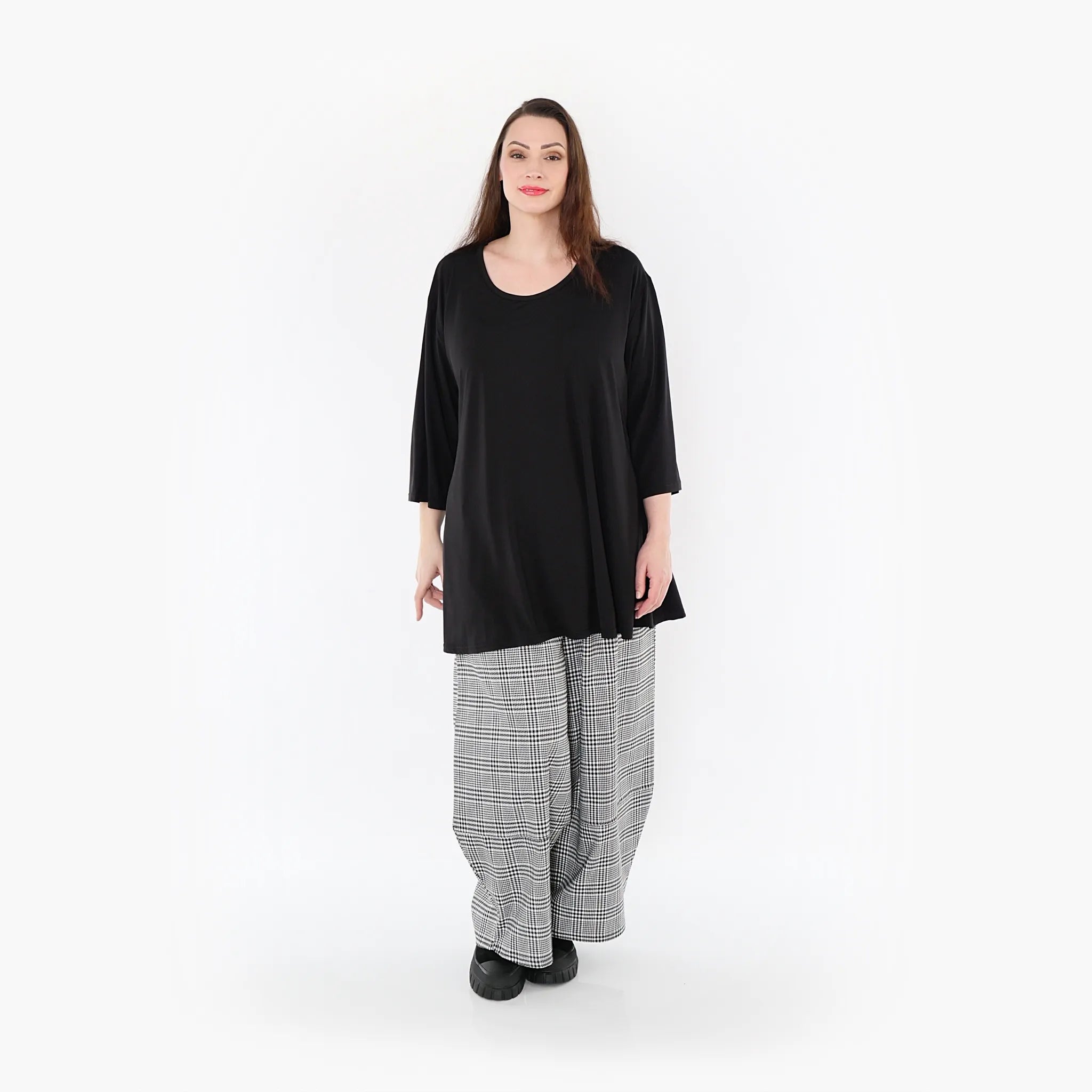  Ballonhose von AKH Fashion aus Baumwolle, 1444.07032, Schwarz/Weiß, Schick, Modern, Bequem