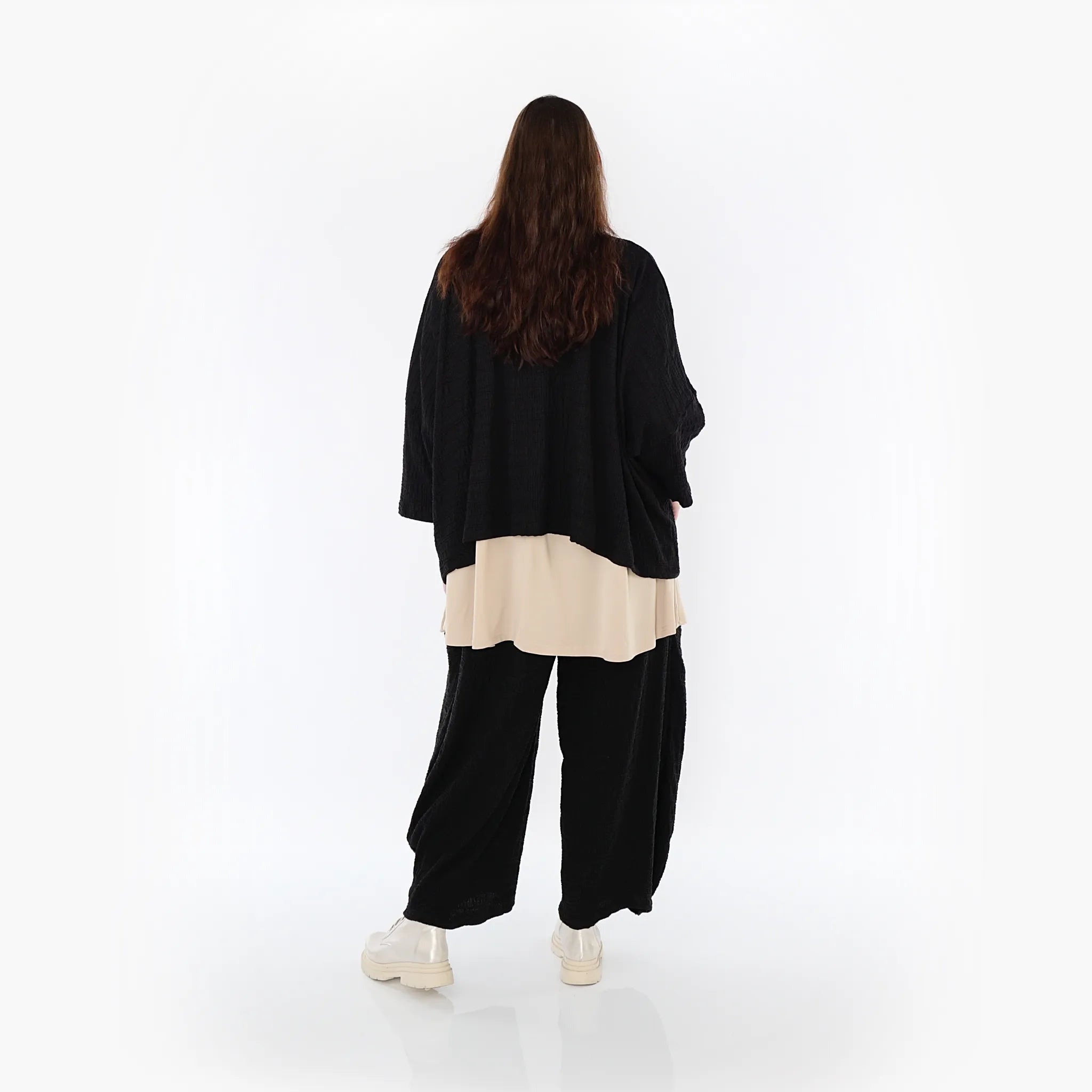  AKH Fashion Bigshirt in kastiger Form, aus Baumwolle, 1447.03018, Schwarz, Streifen, Schick