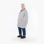  AKH Fashion Jacke in gerader Form, aus Materialmix, 1448.06550, Hellgrau, Kariert, Schick