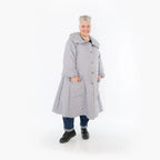  A-Form Mantel von AKH Fashion aus Materialmix, 1448.07034, Hellgrau, Kariert, Schick