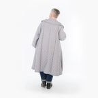  A-Form Mantel von AKH Fashion aus Materialmix, 1448.07034, Hellgrau, Kariert, Schick