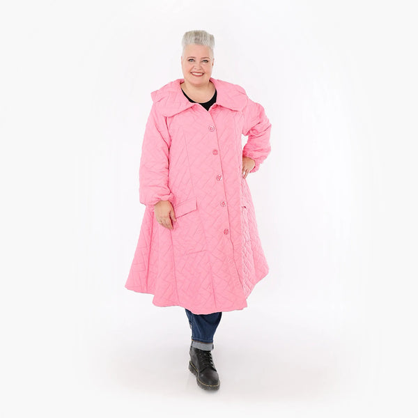  A-Form Mantel von AKH Fashion aus Materialmix, 1448.07034, Pink, Kariert, Schick, Modern
