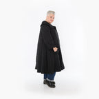  A-Form Mantel von AKH Fashion aus Materialmix, 1448.07034, Schwarz, Kariert, Schick