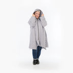  A-Form Mantel von AKH Fashion aus Materialmix, 1448.07043, Hellgrau, Kariert, Schick