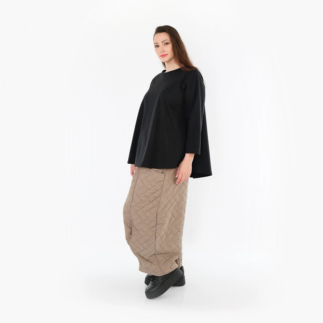  Ballonhose von AKH Fashion aus Materialmix, 1448.08069, Cognac, Kariert, Schick, Modern