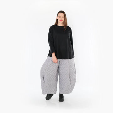  Ballonhose von AKH Fashion aus Materialmix, 1448.08069, Hellgrau, Kariert, Schick, Modern