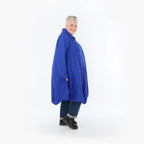  Ballonmantel von AKH Fashion aus Materialmix, 1450.00142, Royalblau, Jacquard, Schick