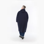  AKH Fashion Mantel in gerader Form, aus Materialmix, 1450.07044, Navy, Jacquard, Schick