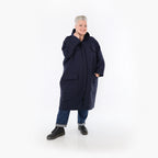 AKH Fashion Mantel in gerader Form, aus Materialmix, 1450.07044, Navy, Jacquard, Schick