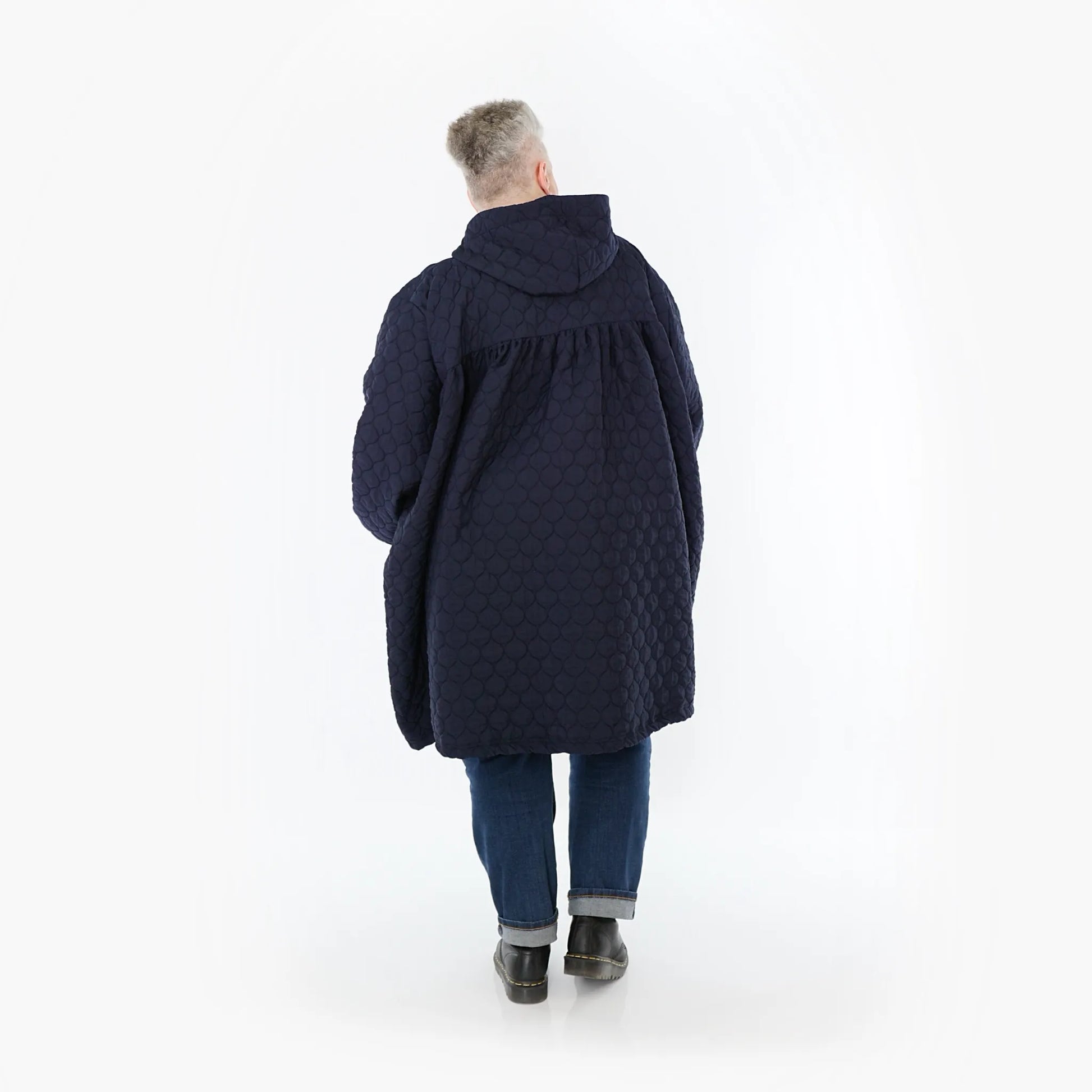  Ballonjacke von AKH Fashion aus Materialmix, 1450.07045, Navy, Jacquard, Schick, Modern