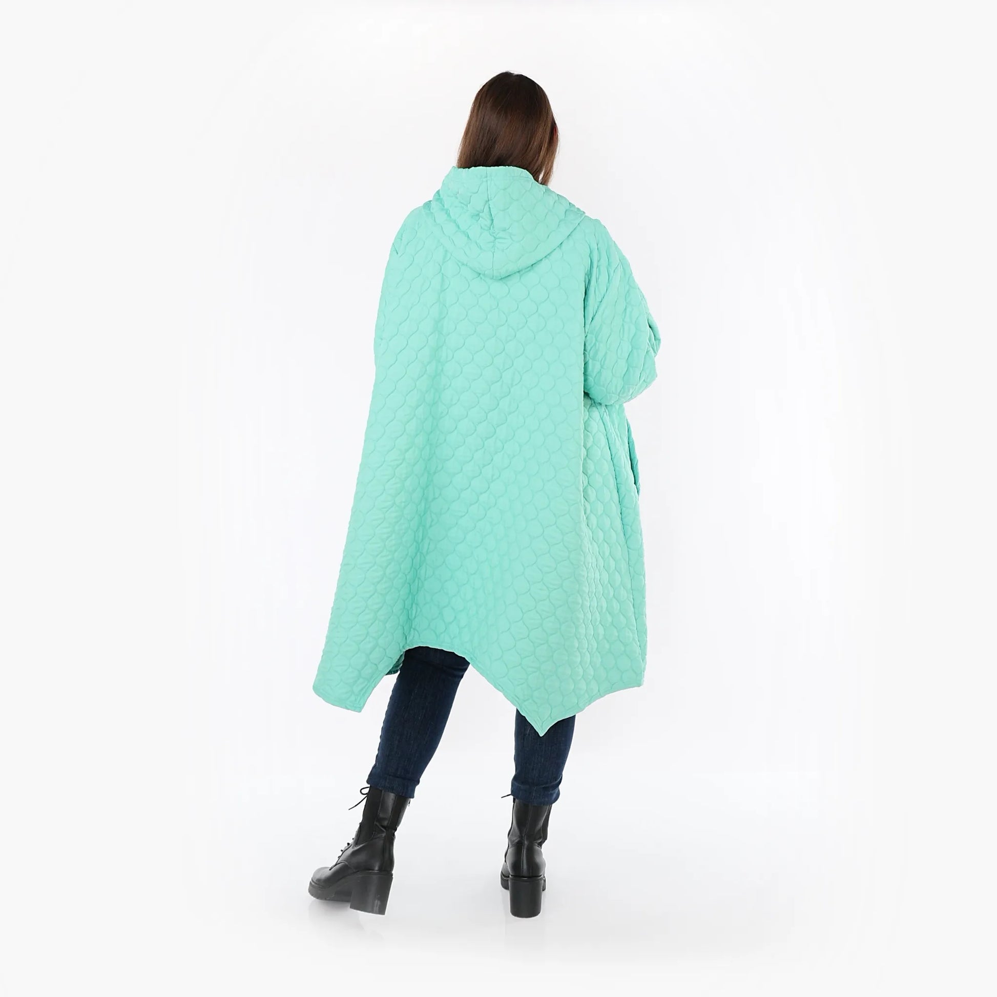  A-Form Mantel von AKH Fashion aus Materialmix, 1450.07043, Mintgrün, Jacquard, Schick