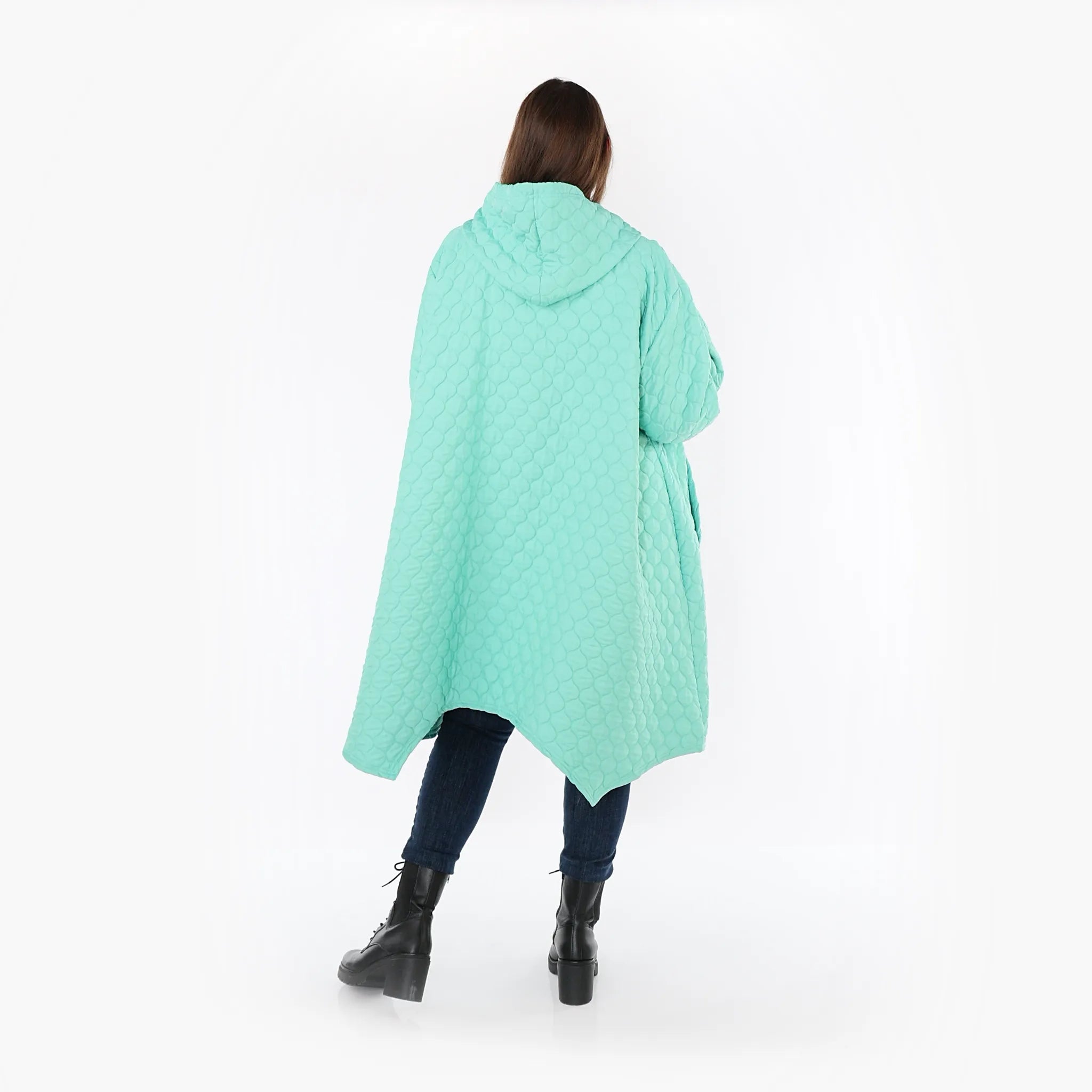  A-Form Mantel von AKH Fashion aus Materialmix, 1450.07043, Mintgrün, Jacquard, Schick