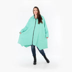  A-Form Mantel von AKH Fashion aus Materialmix, 1450.07043, Mintgrün, Jacquard, Schick