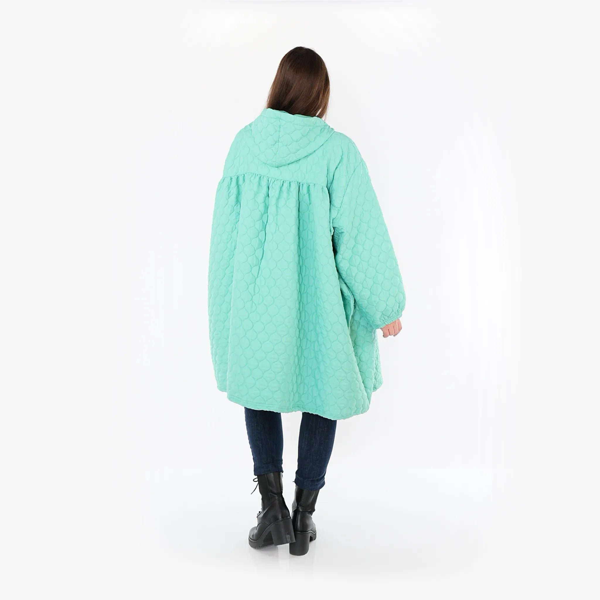  Ballonjacke von AKH Fashion aus Materialmix, 1450.07045, Mintgrün, Jacquard, Schick