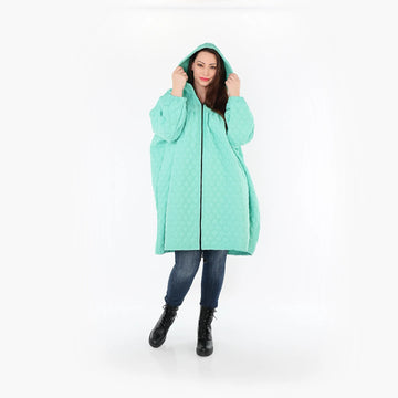  Ballonjacke von AKH Fashion aus Materialmix, 1450.07045, Mintgrün, Jacquard, Schick