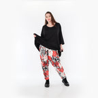  Haremshose von AKH Fashion aus Materialmix, 1451.06813, Rot/Weiß/Schwarz, Punkte, Schick