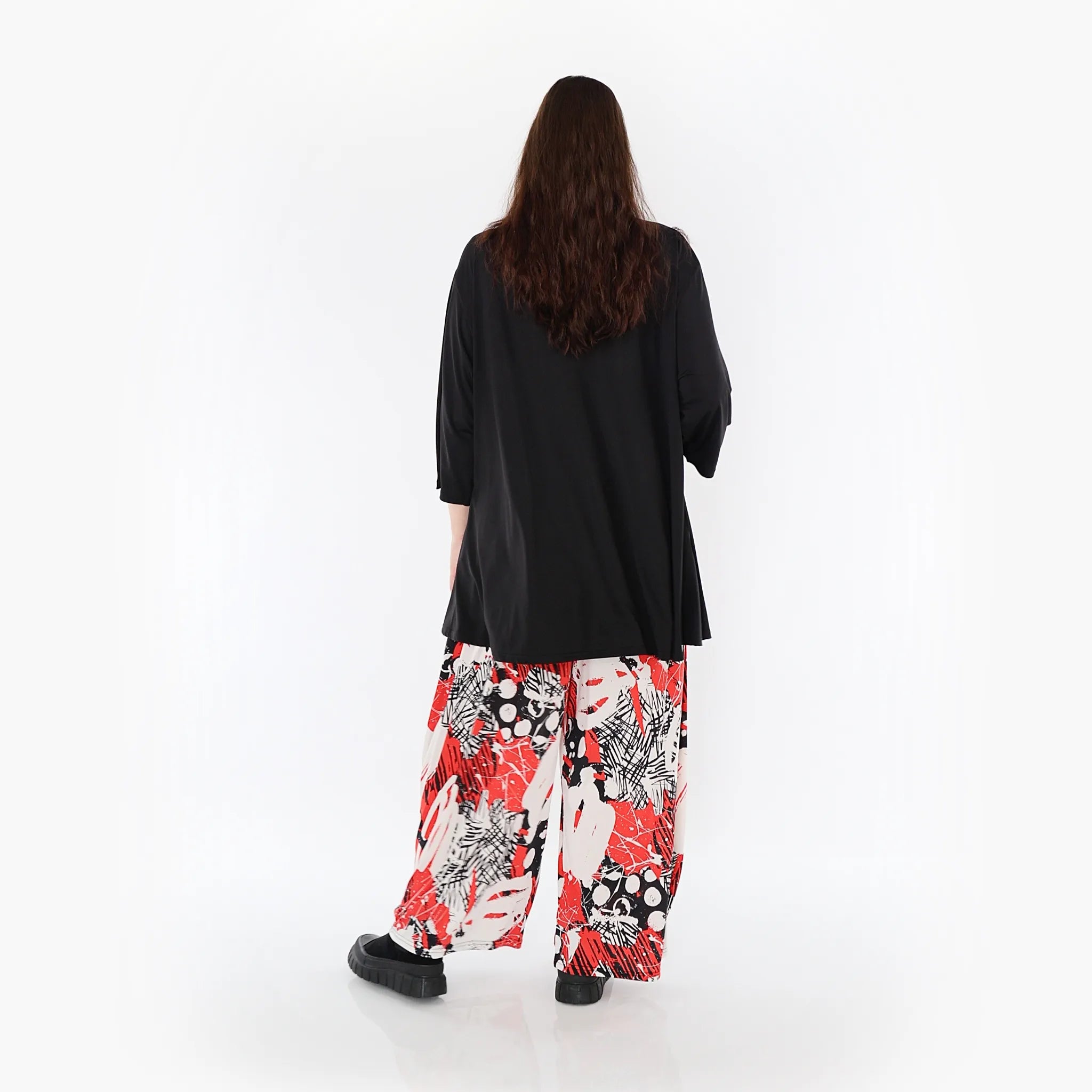  Ballonhose von AKH Fashion aus Materialmix, 1451.08069, Rot/Weiß/Schwarz, Punkte, Schick