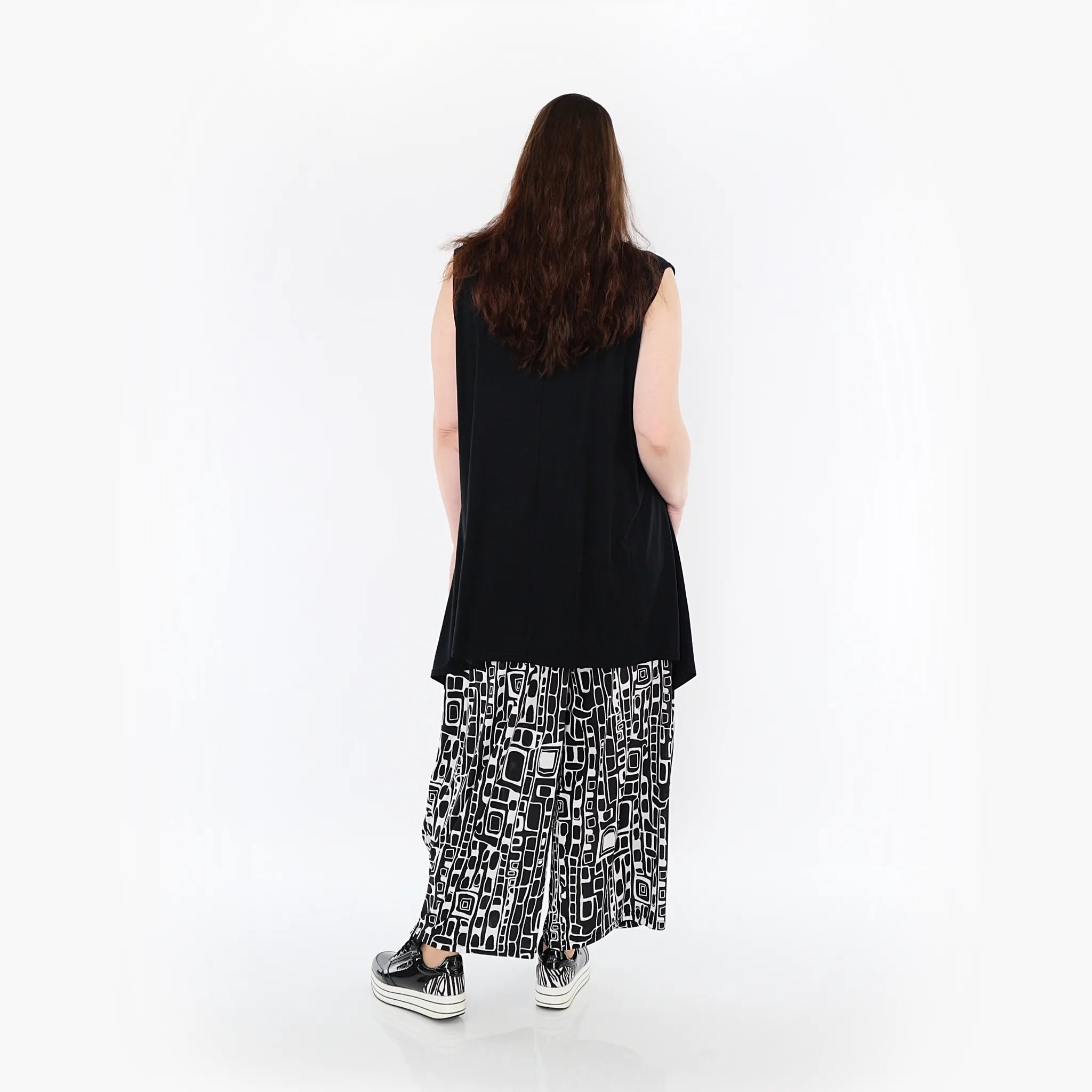  Ballonhose von AKH Fashion aus Materialmix, 1452.08069, Schwarz/Weiß, Abstrakt, Schick