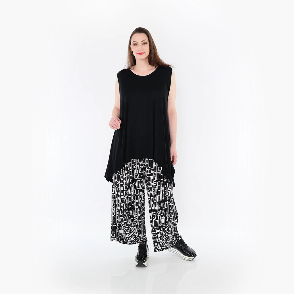  Ballonhose von AKH Fashion aus Materialmix, 1452.08069, Schwarz/Weiß, Abstrakt, Schick