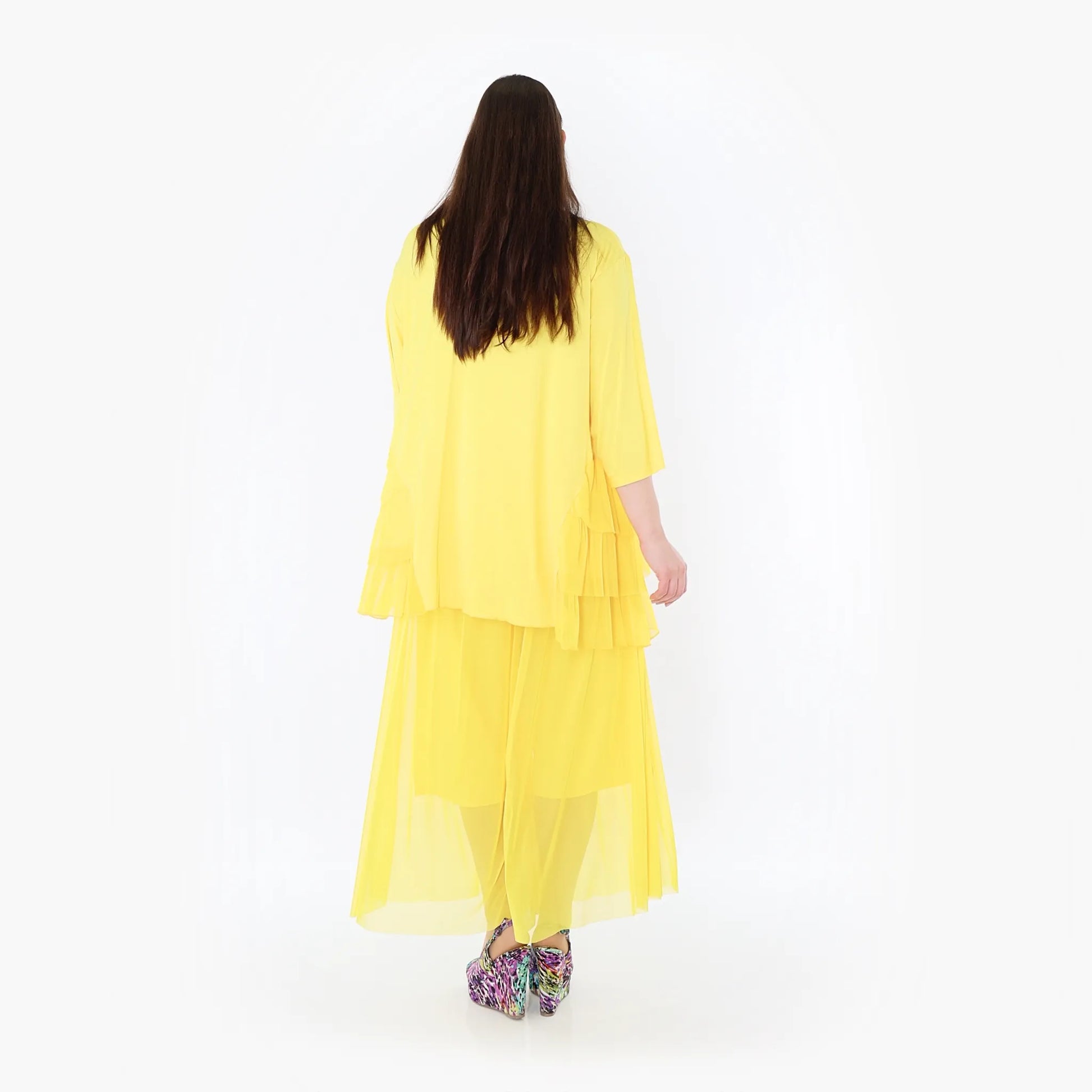  A-Form Bigshirt von AKH Fashion aus Materialmix, 1457.06862, Gelb, Ausgefallen, Zeitlos