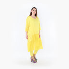  A-Form Kleid von AKH Fashion aus Materialmix, 1457.07048, Gelb, Ausgefallen, Zeitlos