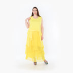  Ballonrock von AKH Fashion aus Materialmix, 1457.07049, Gelb, Ausgefallen, Zeitlos, Schick