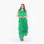  Ballonrock von AKH Fashion aus Materialmix, 1457.07049, Grün, Ausgefallen, Zeitlos, Schick