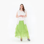  Ballonrock von AKH Fashion aus Materialmix, 1457.07049, Lime, Ausgefallen, Zeitlos, Schick