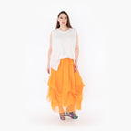  Ballonrock von AKH Fashion aus Materialmix, 1457.07049, Orange, Ausgefallen, Zeitlos