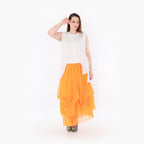  Ballonrock von AKH Fashion aus Materialmix, 1457.07049, Orange, Ausgefallen, Zeitlos