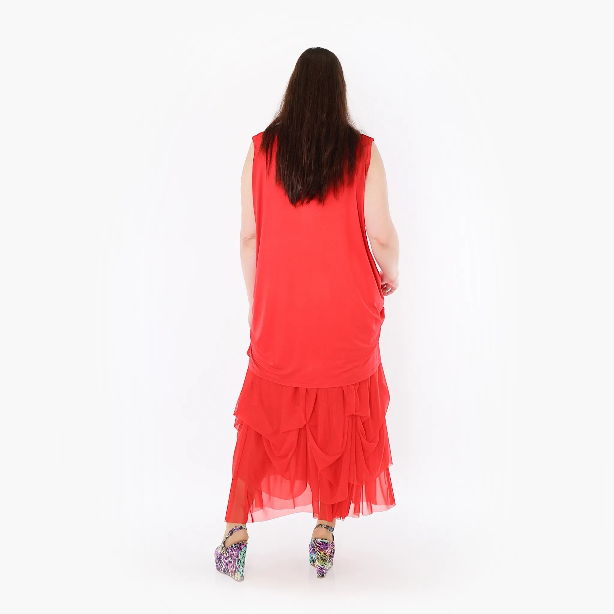  Ballonrock von AKH Fashion aus Materialmix, 1457.07049, Rot, Ausgefallen, Zeitlos, Schick
